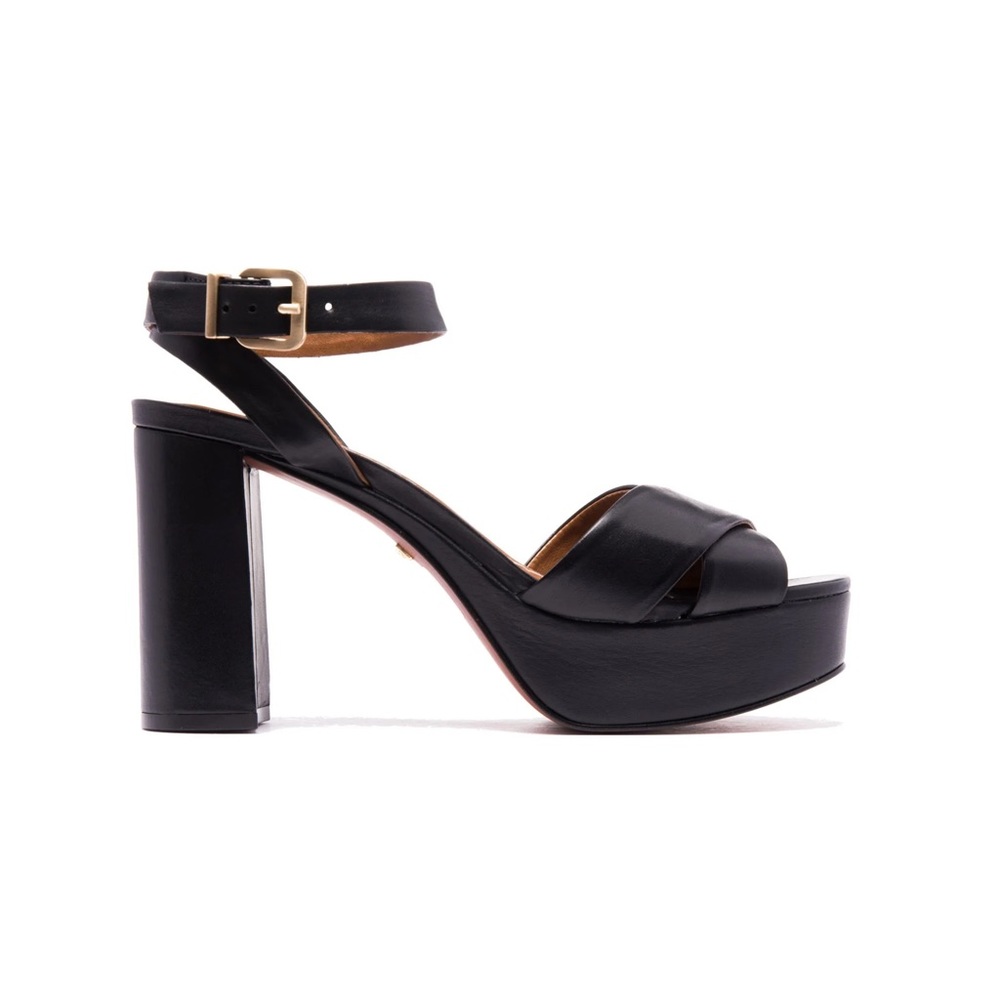 l'intervalle Marika Black Leather *Size 10/41 FREE SHIPPING